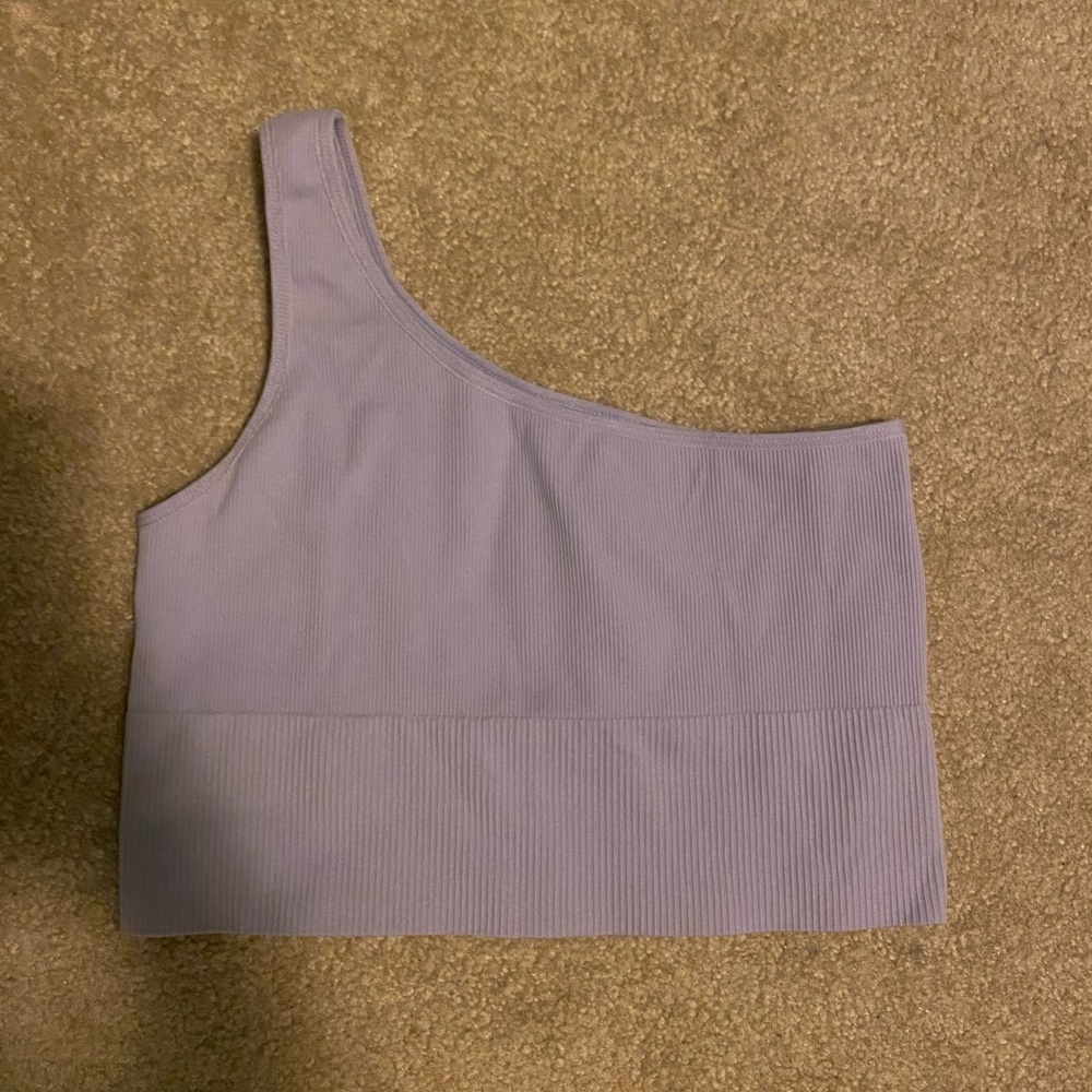 H&M Ribbed Purple Crop Top